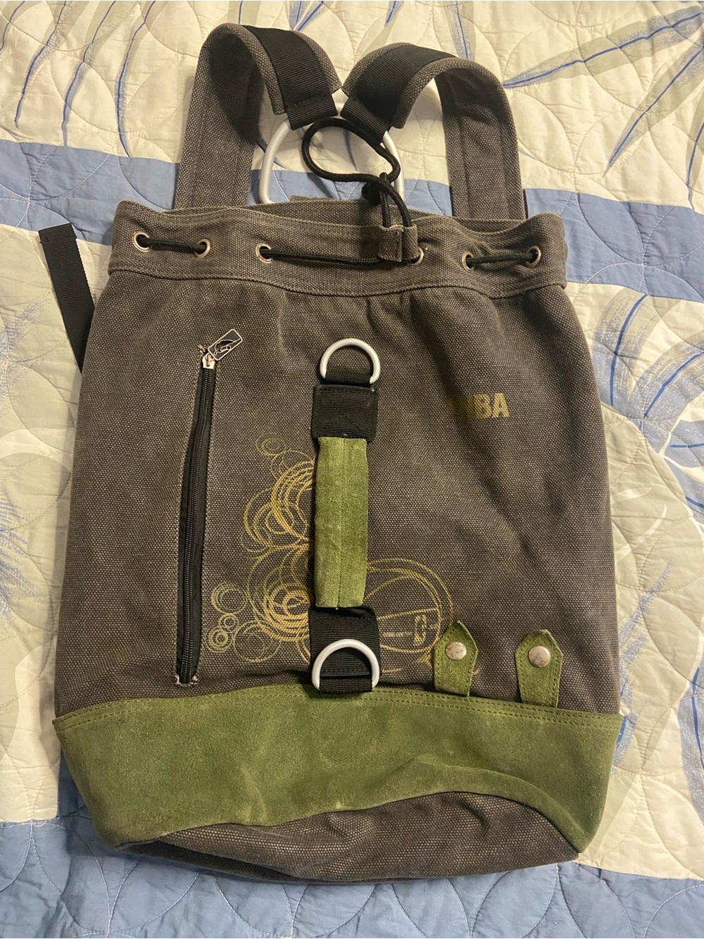 NBA Gray Durable Large CANVAS Backpack